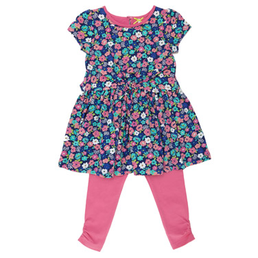 Toddler Jersey Dress And Leggings Set